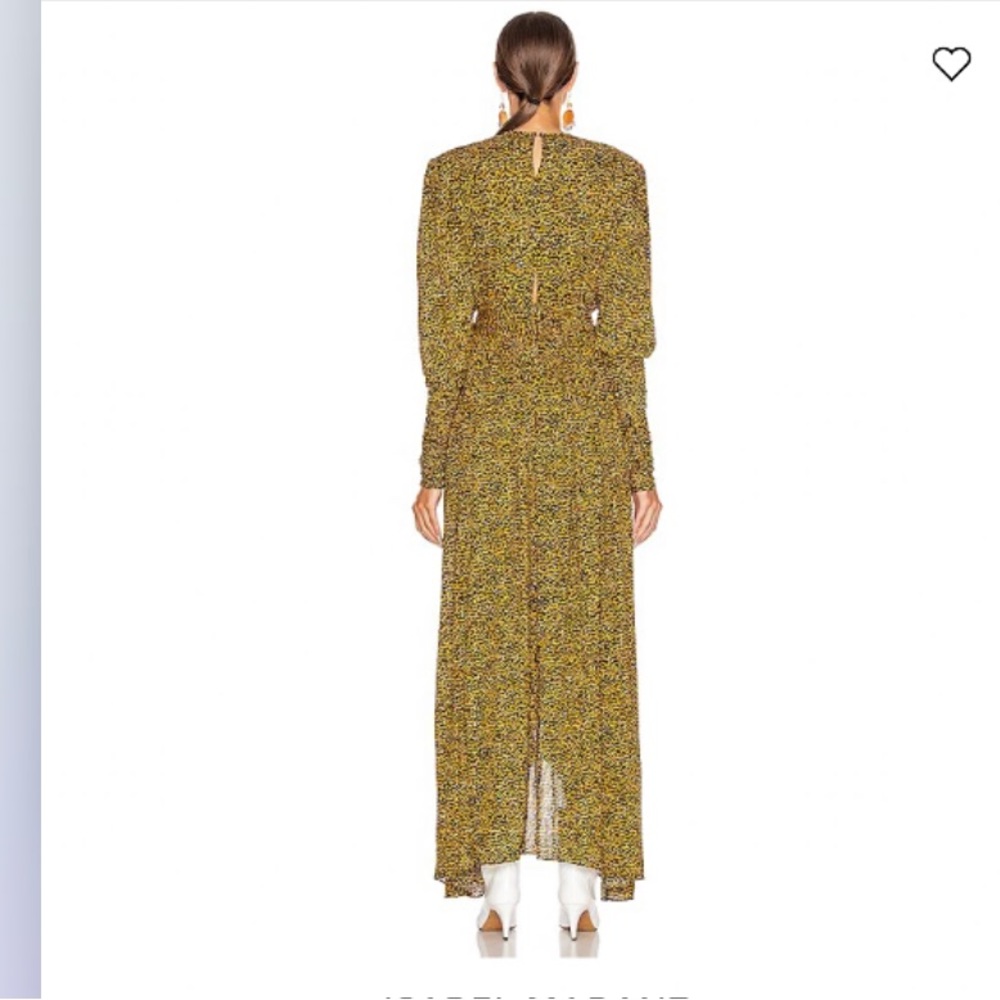 Isabel Marant Fauve Yellow Leopard Print JUCIENNE Sharkbite Jersey‎ Dress 6 - Picture 5 of 17